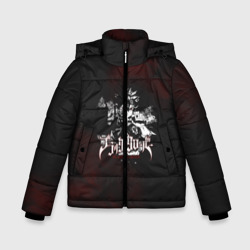 Зимняя куртка для мальчиков 3D Аста на темном красном фоне