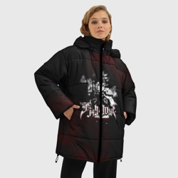 Женская зимняя куртка Oversize Аста на темном красном фоне - фото 2