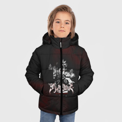 Зимняя куртка для мальчиков 3D Аста на темном красном фоне - фото 2