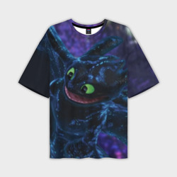 Мужская футболка oversize 3D Как приручить дракона