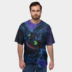 Мужская футболка oversize 3D Как приручить дракона - фото 2