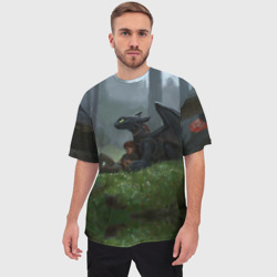 Мужская футболка oversize 3D Верные друзья - фото 2