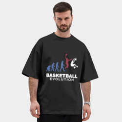 Мужская футболка Oversize хлопок premium Баскетбольная эволюция - фото 2