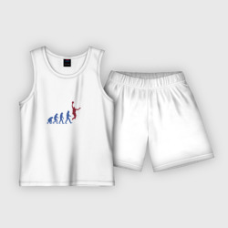 Детская пижама с шортами хлопок Баскетбольная эволюция