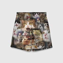 Детские спортивные шорты 3D Те самые коты