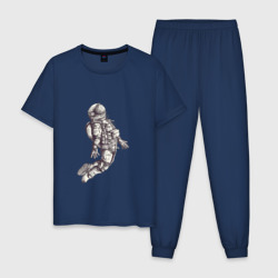 Мужская пижама хлопок Космонавт