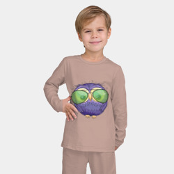Детская пижама с лонгсливом хлопок Фиолетовая сова - фото 2