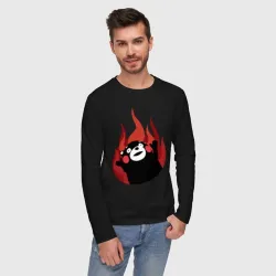 Мужской лонгслив хлопок Kumamon поджигает - фото 2