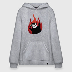 Худи SuperOversize хлопок Kumamon поджигает