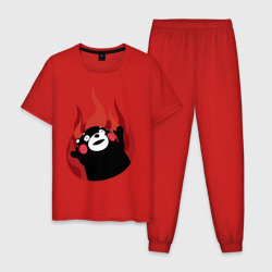 Мужская пижама хлопок Kumamon поджигает