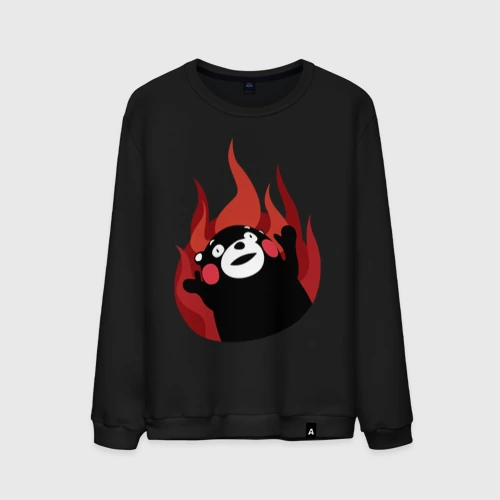 Мужской свитшот хлопок Kumamon поджигает