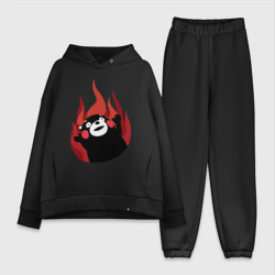 Женский костюм хлопок Oversize Kumamon поджигает