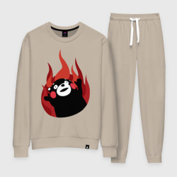 Женский костюм хлопок Kumamon поджигает