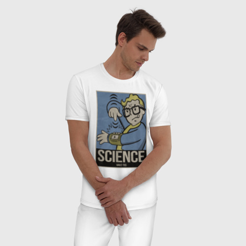 Мужская пижама хлопок Fallout 5, цвет белый - фото 3