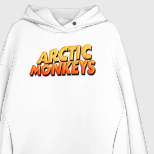 Женское худи Oversize хлопок Arctic Monkeys, цвет белый - фото 3