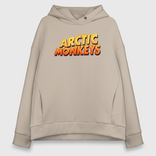 Женское худи Oversize хлопок Arctic Monkeys, цвет миндальный