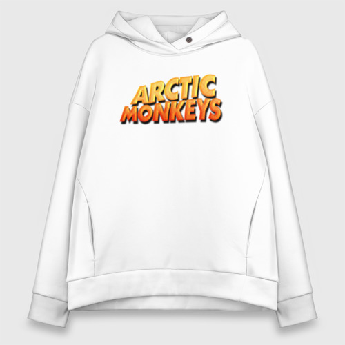 Женское худи Oversize хлопок Arctic Monkeys, цвет белый