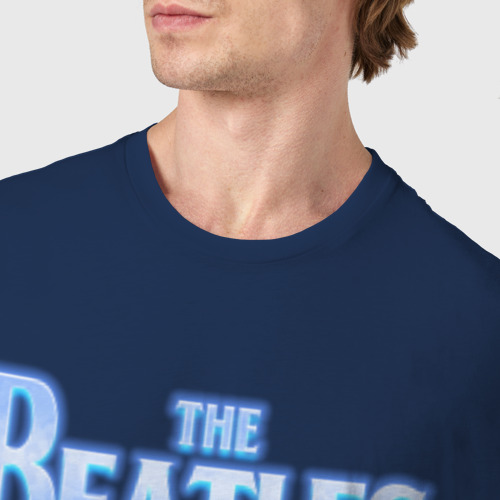 Мужская футболка хлопок The Beatles , цвет темно-синий - фото 6