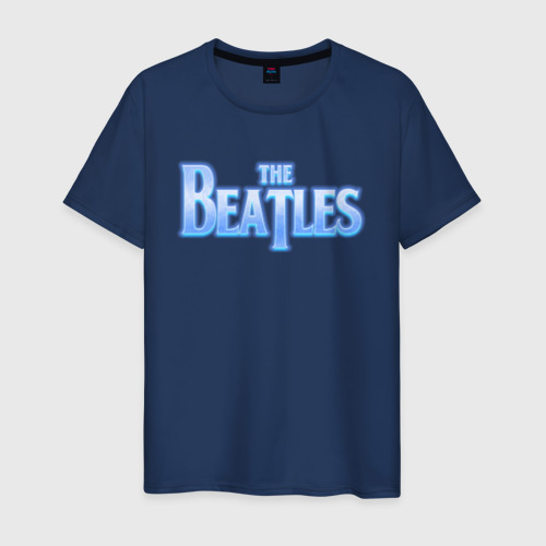 Мужская футболка хлопок The Beatles , цвет темно-синий