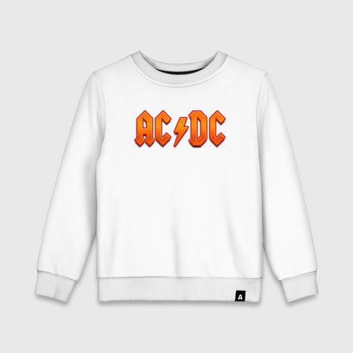Детский свитшот хлопок AC/DC, цвет белый
