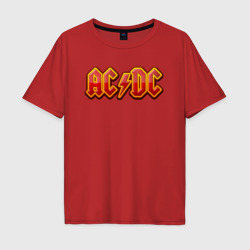 Мужская футболка хлопок Oversize AC/DC