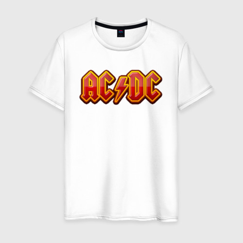 Мужская футболка из хлопка с принтом AC/DC, вид спереди №1