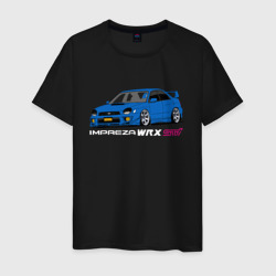 Мужская футболка хлопок Subaru Impreza WRX STI GD