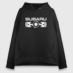 Женское худи Oversize хлопок Subaru оппозитный двигатель