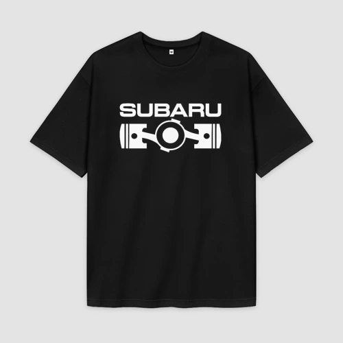 Мужская футболка Oversize хлопок premium Subaru оппозитный двигатель
