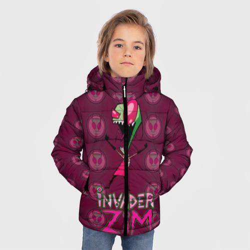 Зимняя куртка для мальчиков 3D с принтом Захватчик Зим 1, фото на моделе #1