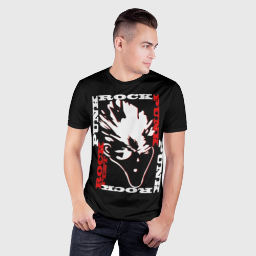 Мужская футболка 3D Slim Панк рок, цвет 3D печать - фото 3