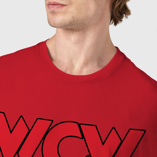 Мужская футболка хлопок WCW Monday Night Nitro, цвет красный - фото 6