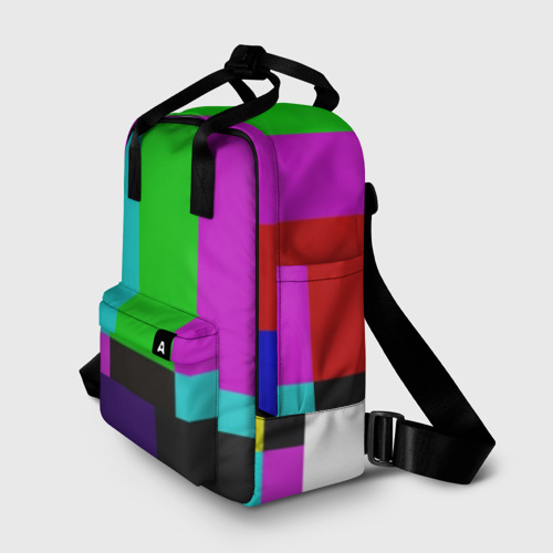 Женский рюкзак 3D с принтом Настроечная таблица, фото на моделе #1