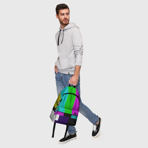 Рюкзак 3D с принтом Настроечная таблица, фото #5