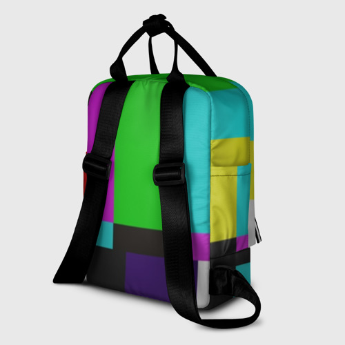 Женский рюкзак 3D с принтом Настроечная таблица, вид сзади #1