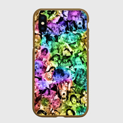 Чехол для iPhone XS Max матовый Радуга ахегао