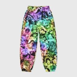 Женские джоггеры оверсайз 3D Радуга ахегао