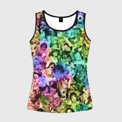 Женская майка 3D Радуга ахегао