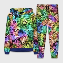 Женский костюм с толстовкой 3D Радуга ахегао