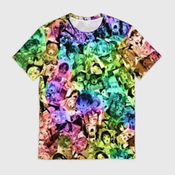 Мужская футболка 3D Радуга ахегао