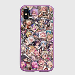 Чехол для iPhone XS Max матовый Ахегао цвет