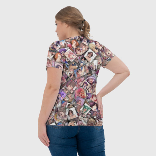 Женская футболка 3D Ахегао цвет, цвет 3D печать - фото 7