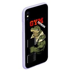Чехол для iPhone XS Max матовый GYM fitness crocodile - фото 2