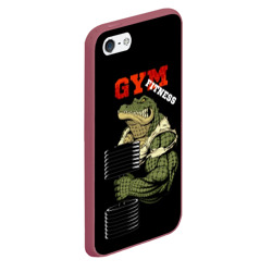 Чехол для iPhone 5/5S матовый GYM fitness crocodile - фото 2