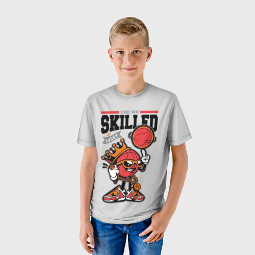 Детская футболка 3D Skilled and lucky, цвет 3D печать - фото 3