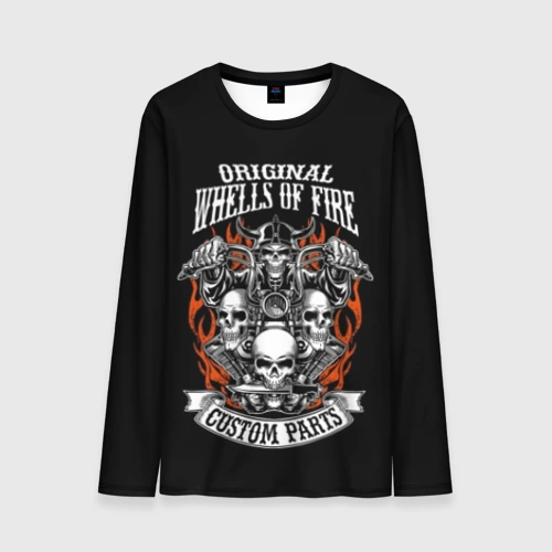 Мужской лонгслив 3D Original wheels of fire