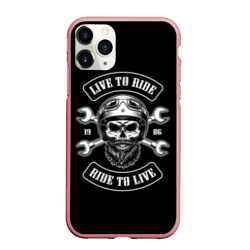 Чехол для iPhone 11 Pro Max матовый Vintage motorcycle label