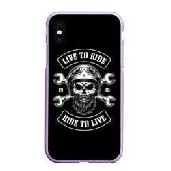 Чехол для iPhone XS Max матовый Vintage motorcycle label