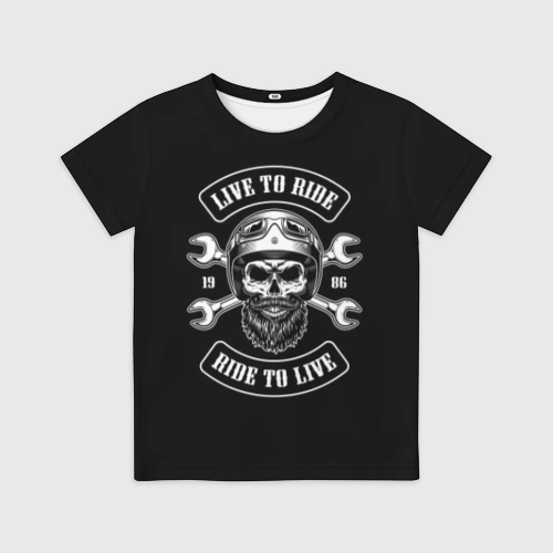 Детская футболка 3D Live to ride - ride to live