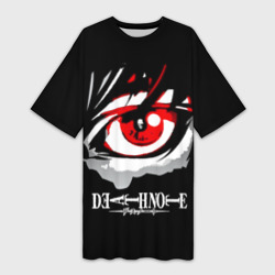 Платье-футболка 3D Тетрадь смерти - глаз Ягами
